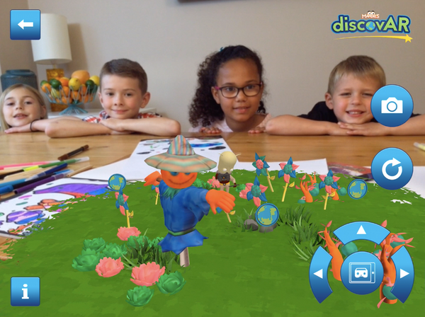 augmented reality colouring app in use