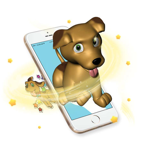 Augmented Reality dog sticker comes to life