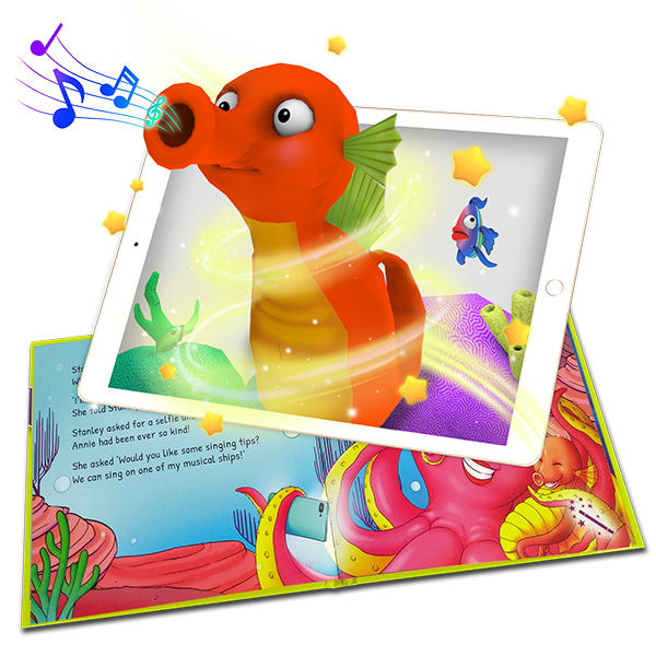 Stanley the Seahorse augmented reality story book detail