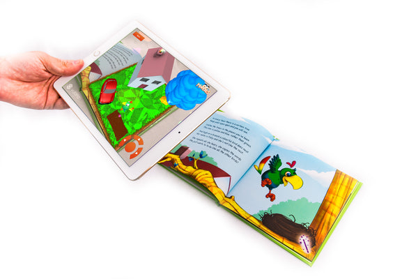 augmented reality story book in use